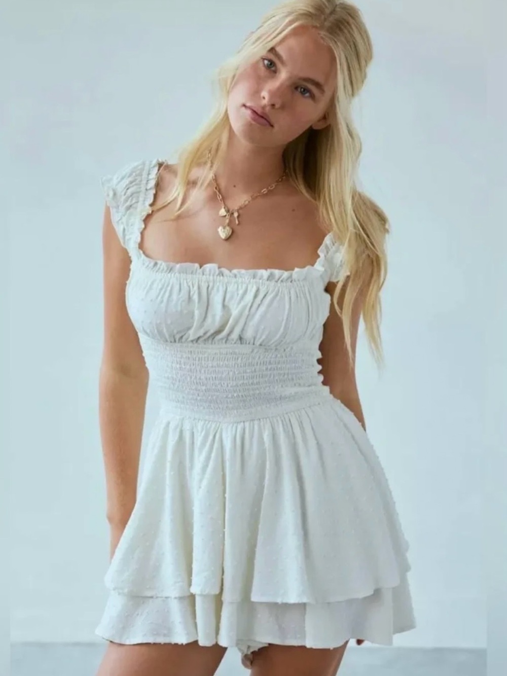 Urban Outfitters white Mini Dress romper - Picture 5 of 5